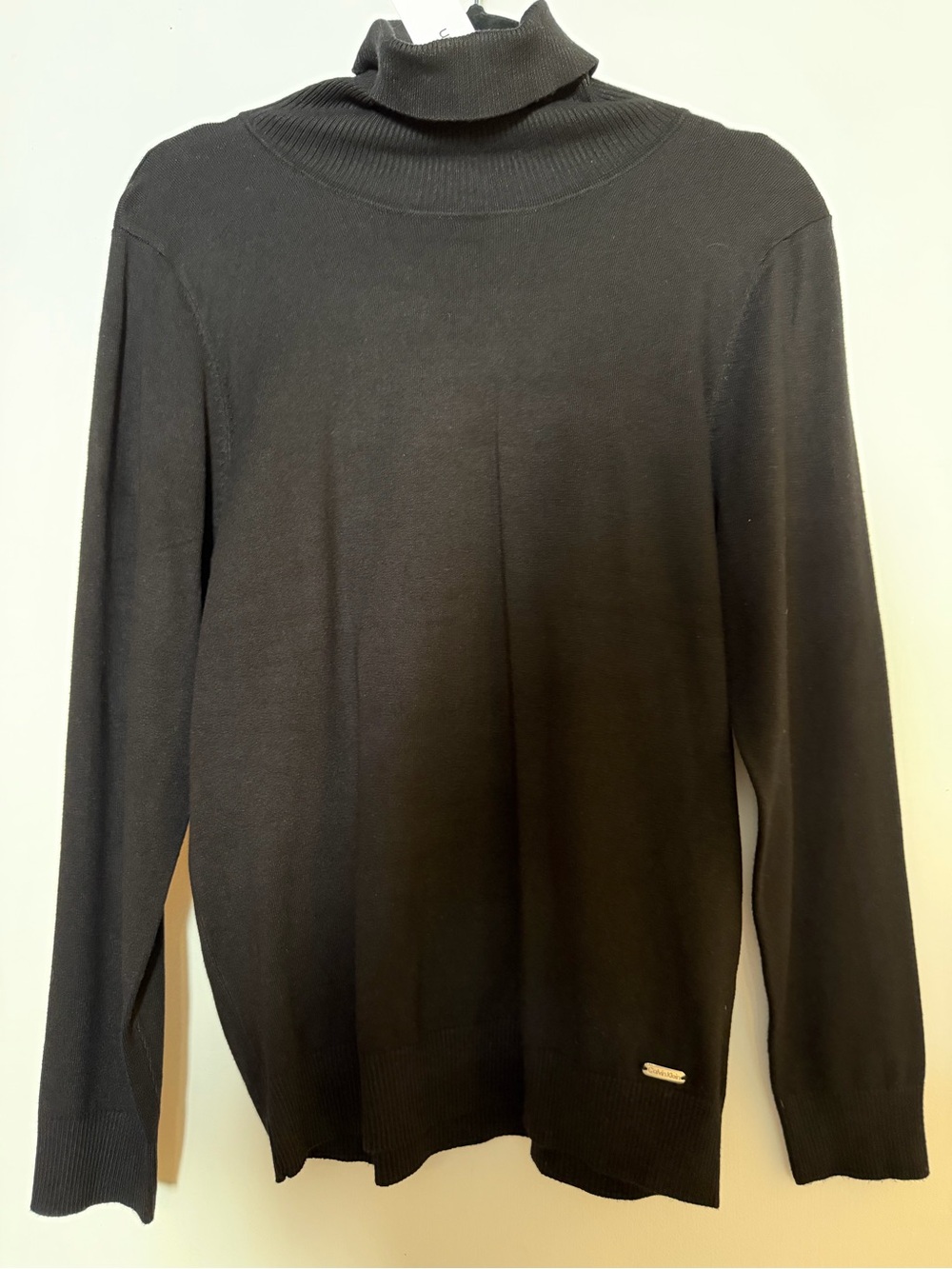 Calvin Klein Black Women's Long Sleeve Turtleneck Top